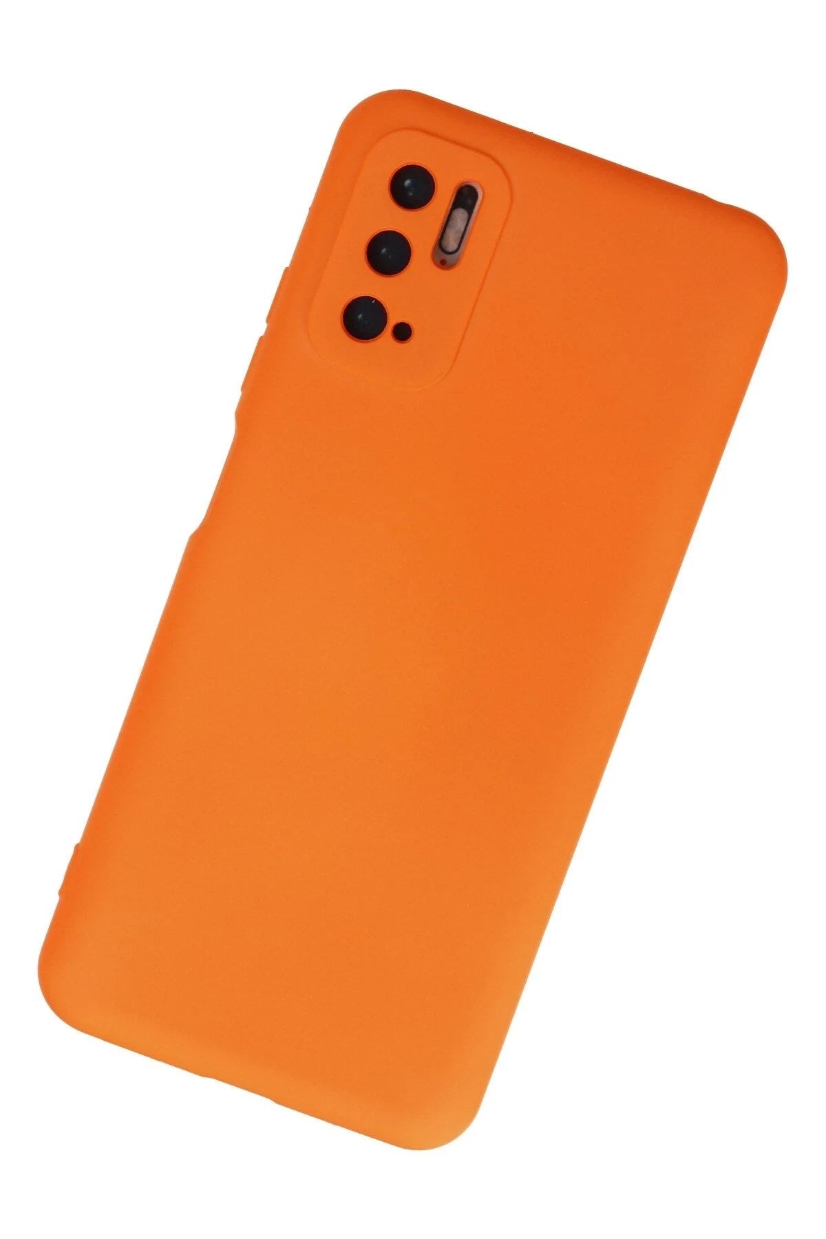 Mey İthalat® Redmi Note 10 5G Kılıf Nano içi Kadife Silikon - Turuncu