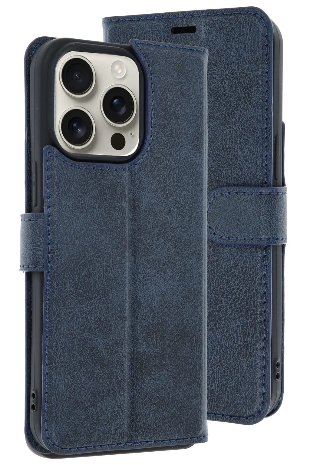 Mey İthalat® iPhone 15 Pro Max Kılıf Trend S Plus Kapaklı Kılıf - Lacivert