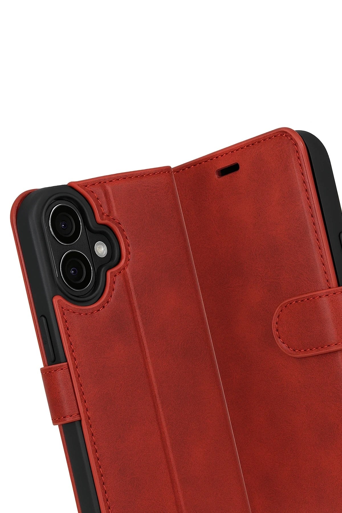 Mey İthalat® iPhone 17 Trend S Plus Kapaklı Kılıf - Kırmızı