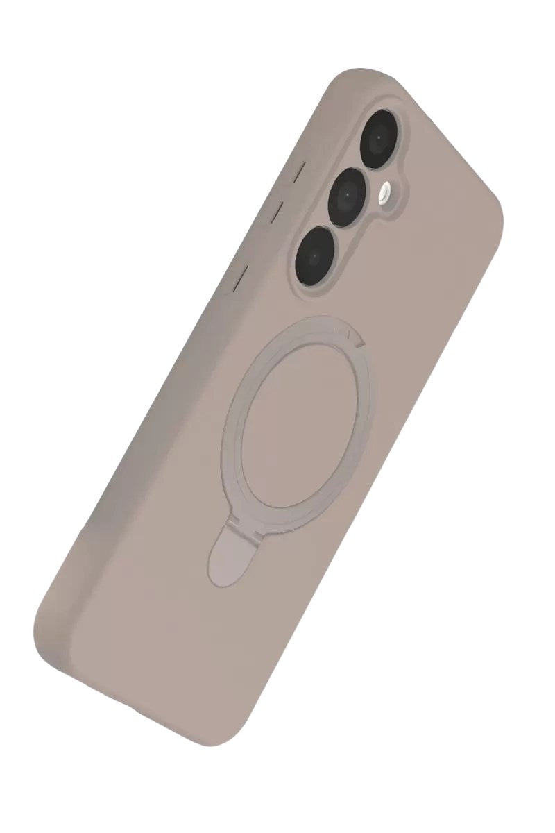 Mey İthalat® Samsung Galaxy A25 5G Regal Magsafe Standlı Kapak - Çöl Titanyum
