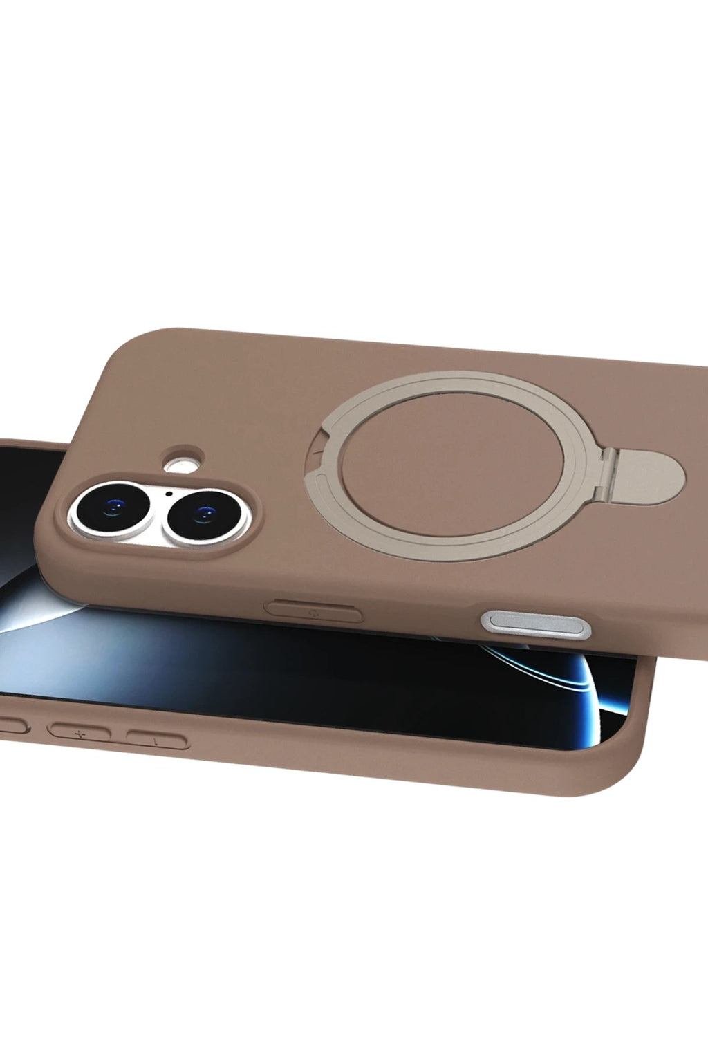 Mey İthalat® iPhone 16 Plus Regal Magsafe Standlı Kapak - Çöl Titanyum