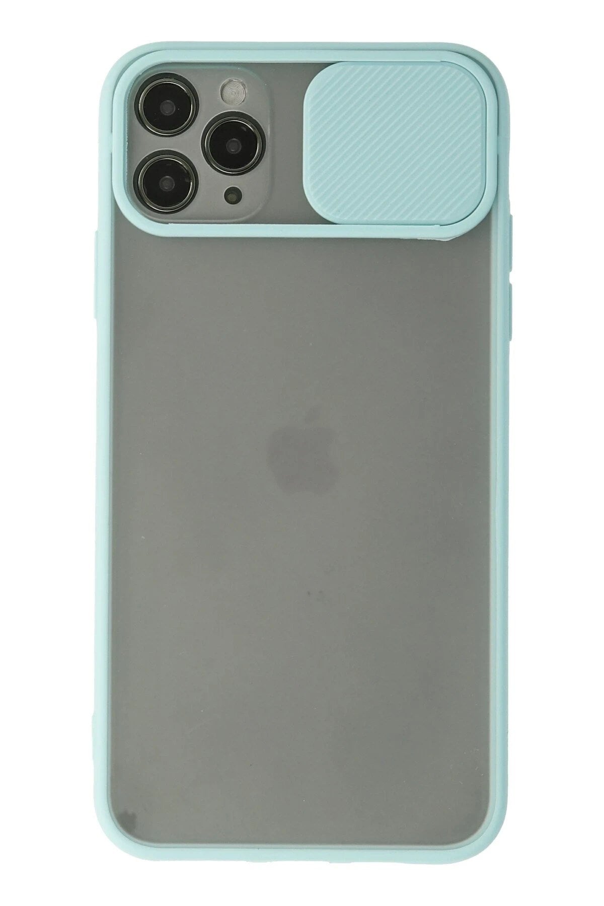 Mey İthalat® iPhone 11 Pro Max Kılıf Palm Buzlu Kamera Sürgülü Silikon - Turkuaz