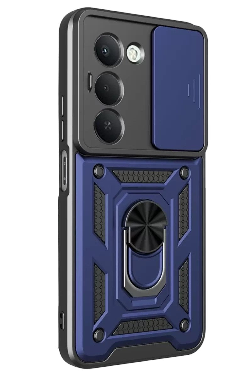 Mey İthalat® Redmi 15 4G Pars Lens Yüzüklü Silikon - Lacivert