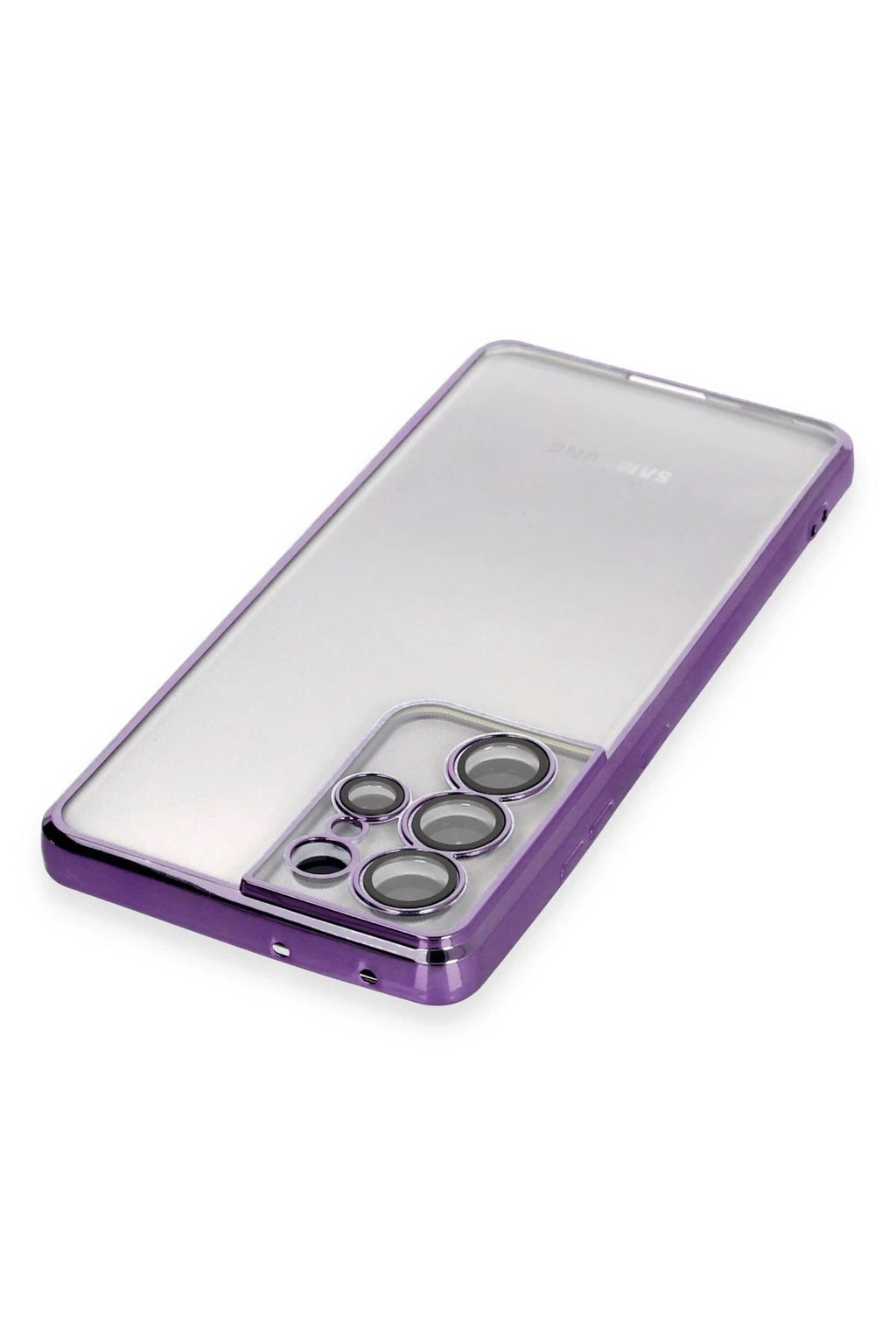 Mey İthalat® Samsung Galaxy S21 Ultra Kılıf Lensli Silikon - Mor