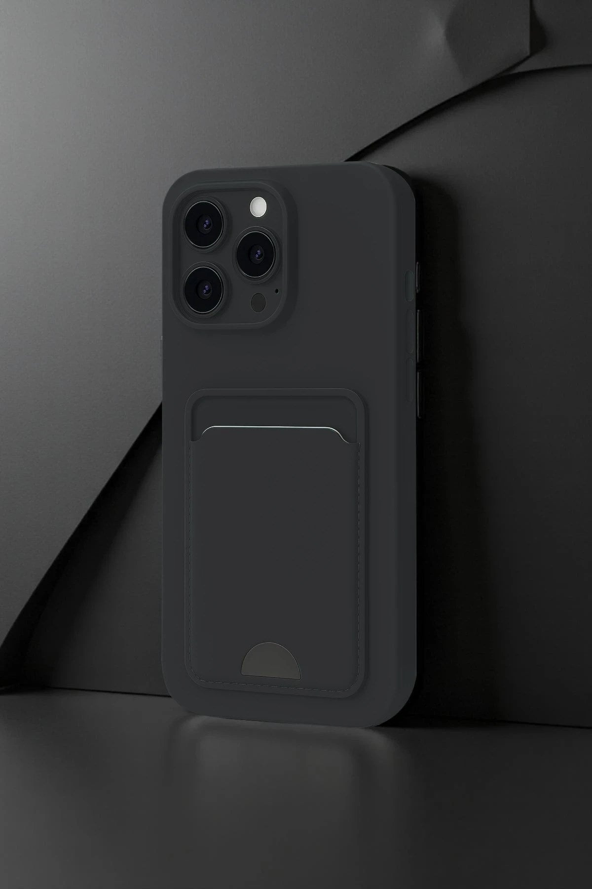 Mey İthalat® iPhone 16 Pro Max Kılıf Kelvin Kartvizitli Silikon - Derin Mor