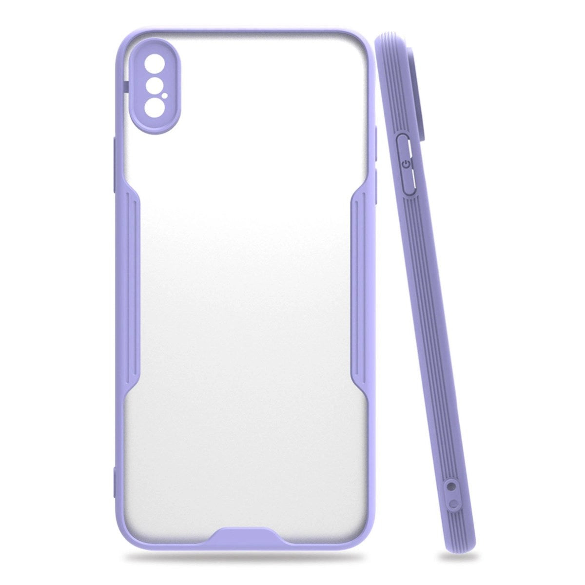 Mey İthalat® iPhone XS Max Kılıf Platin Silikon - Lila