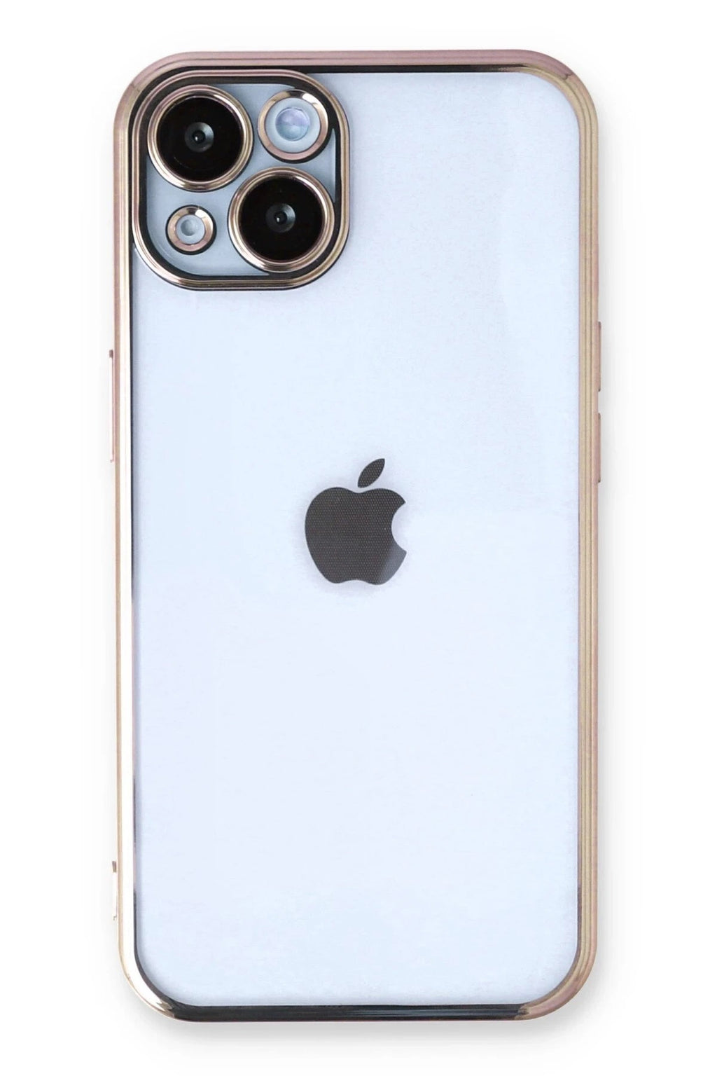 Mey İthalat® iPhone 14 Kılıf Lensli Silikon - Gold