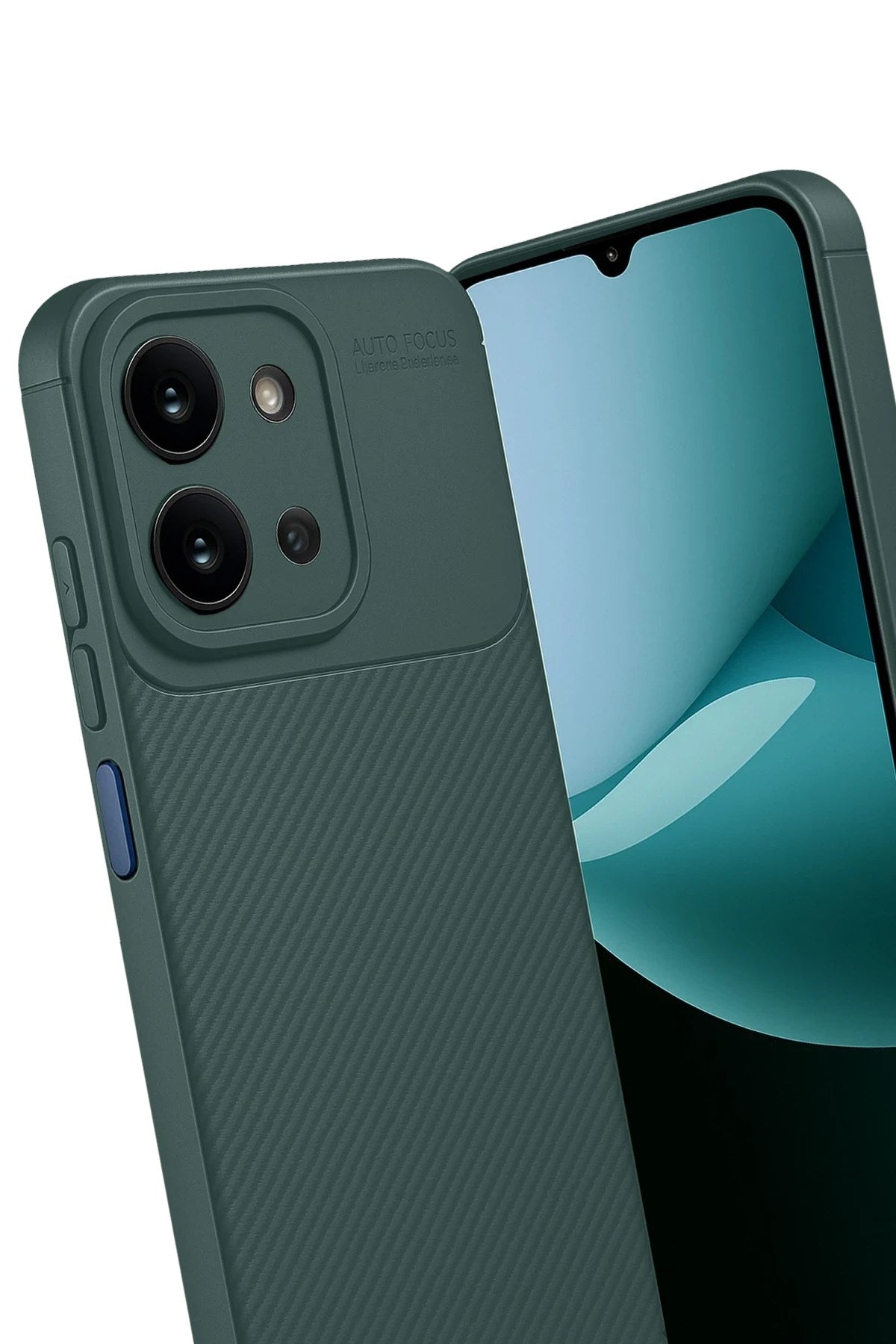 Mey İthalat® Redmi 15C 4G Auto Focus Karbon Kapak - Koyu Yeşil