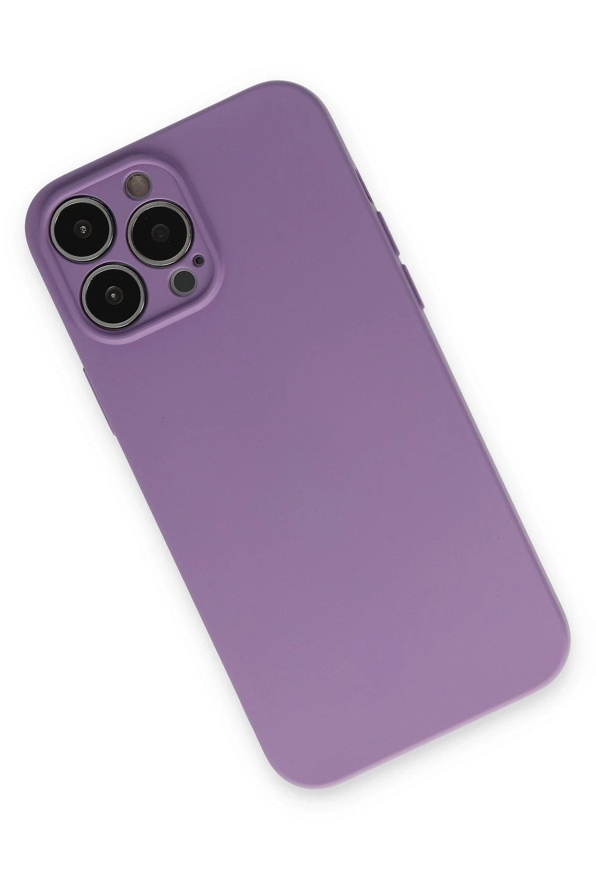 Mey İthalat® iPhone 13 Pro Kılıf Nano içi Kadife Silikon - Koyu Lila