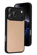 Mey İthalat® iPhone 17 Pro Max Aras Deri Kapak - Pudra