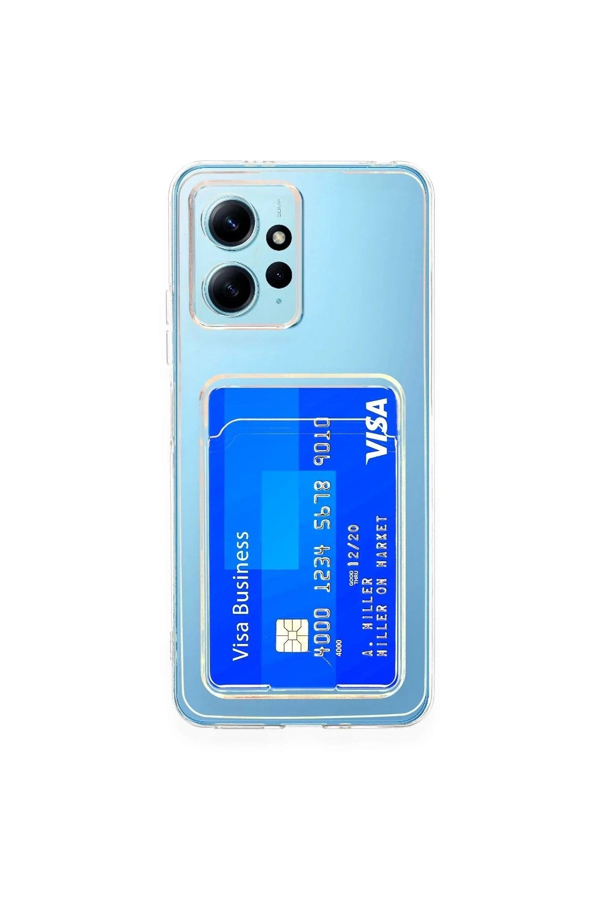 Mey İthalat® Redmi Note 12 4G Kılıf Kart Şeffaf Silikon - Şeffaf