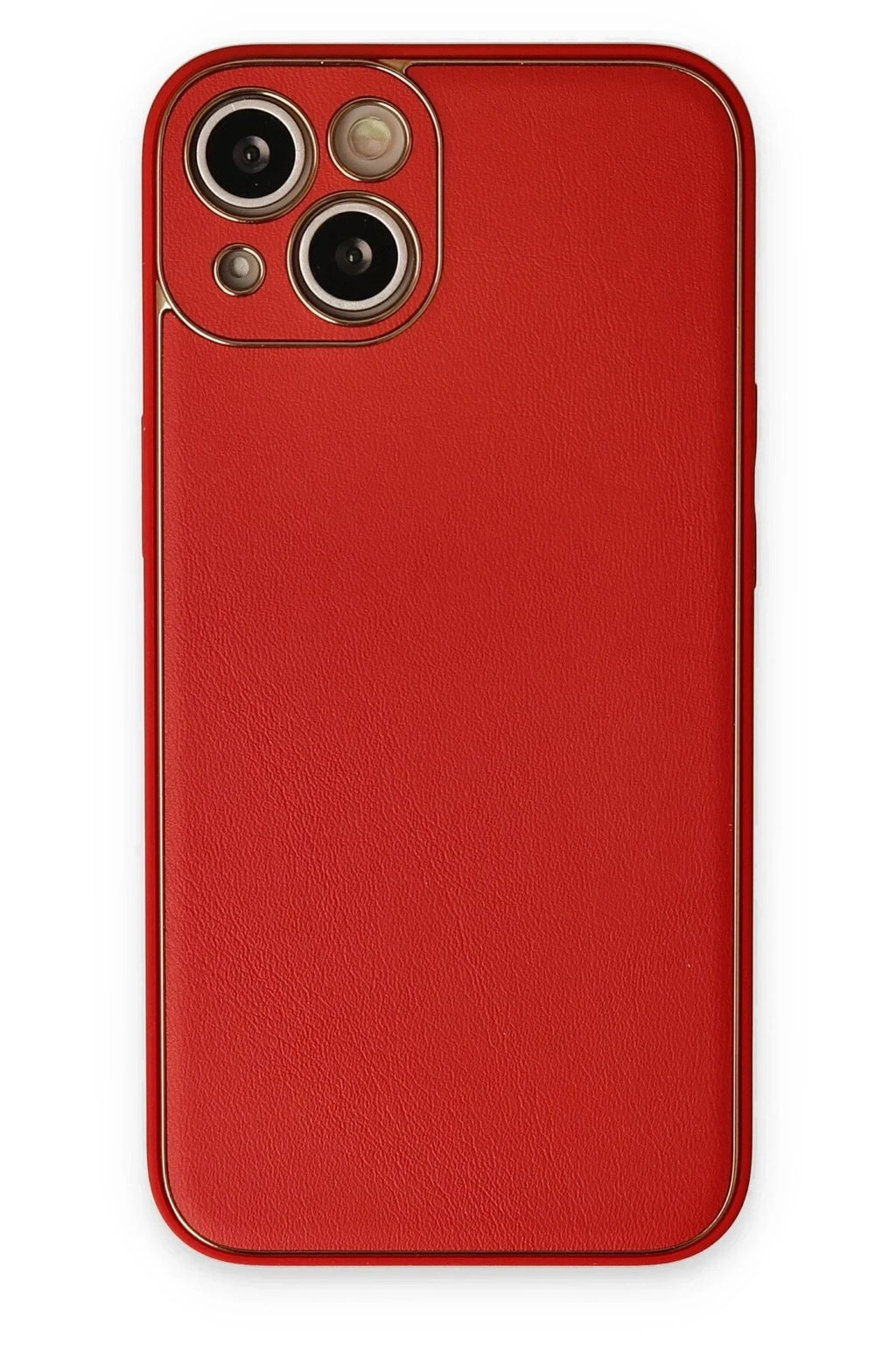Mey İthalat® iPhone 14 Plus Kılıf Coco Deri Silikon Kapak - Kırmızı