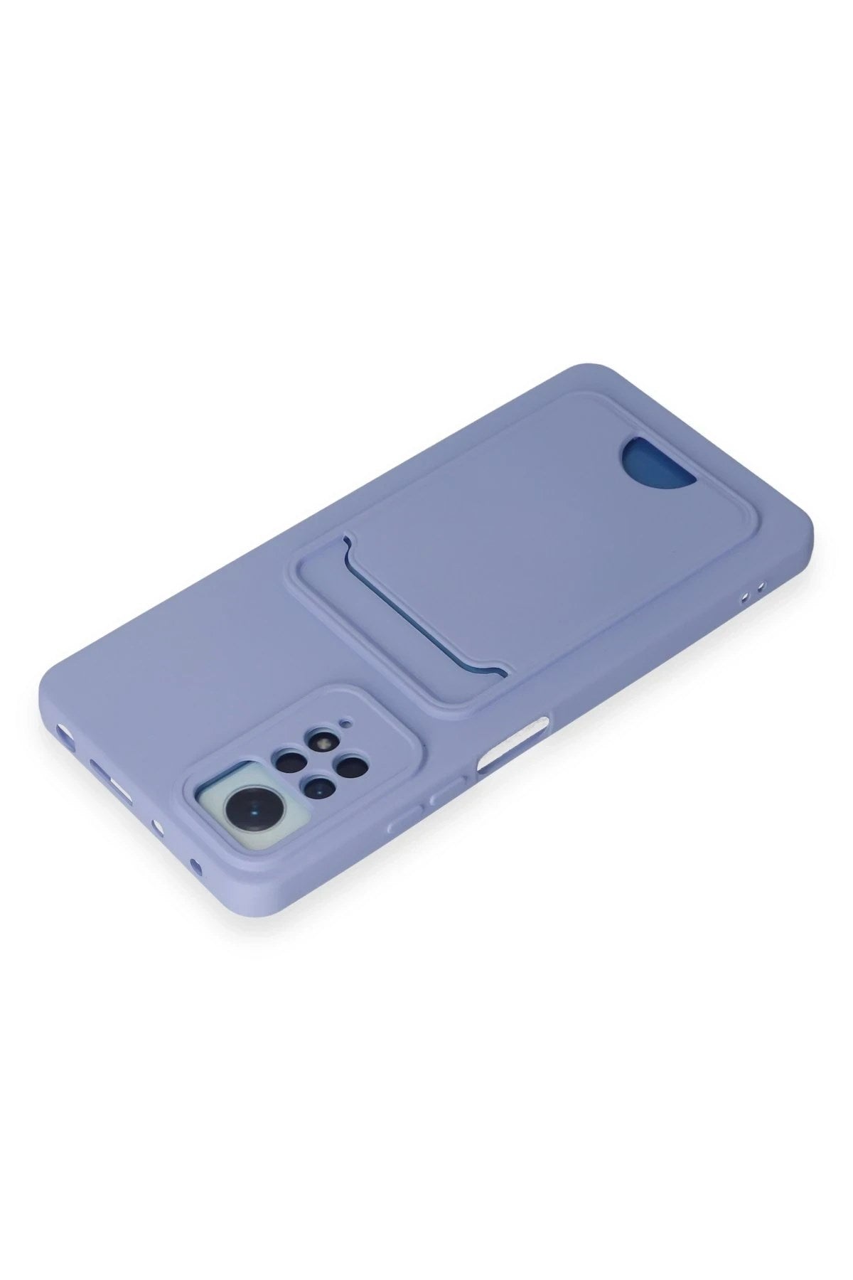 Mey İthalat® Redmi Note 12 Pro 4G Kılıf Kelvin Kartvizitli Silikon - Lila