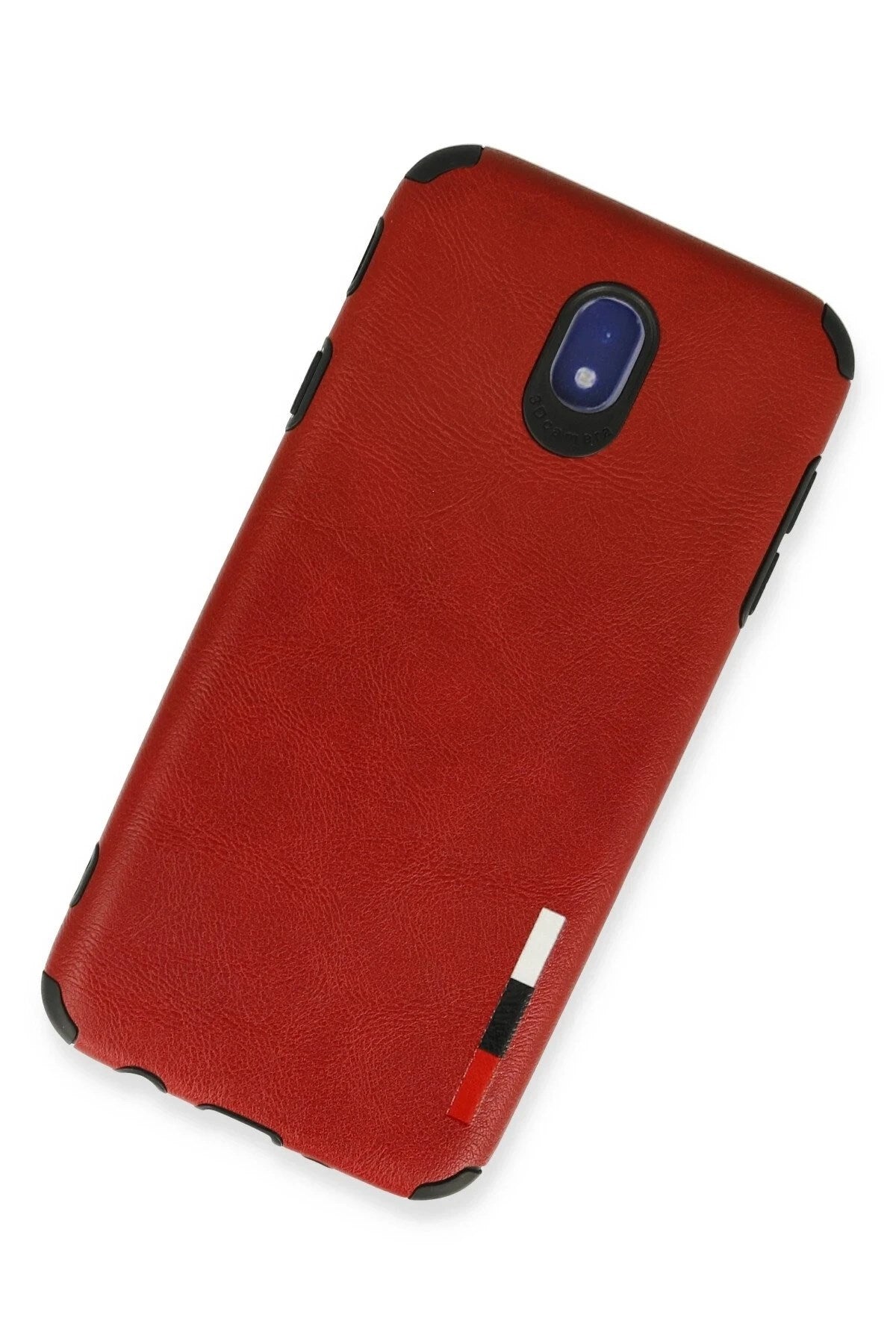 Mey İthalat® Samsung Galaxy J7 Pro / J730 Kılıf Loop Deri Silikon - Kırmızı