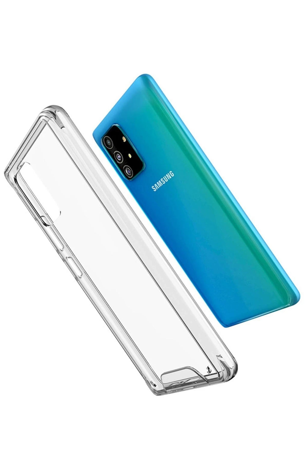 Mey İthalat® Samsung Galaxy A91 / S10 Lite Kılıf Lüx Şeffaf Silikon