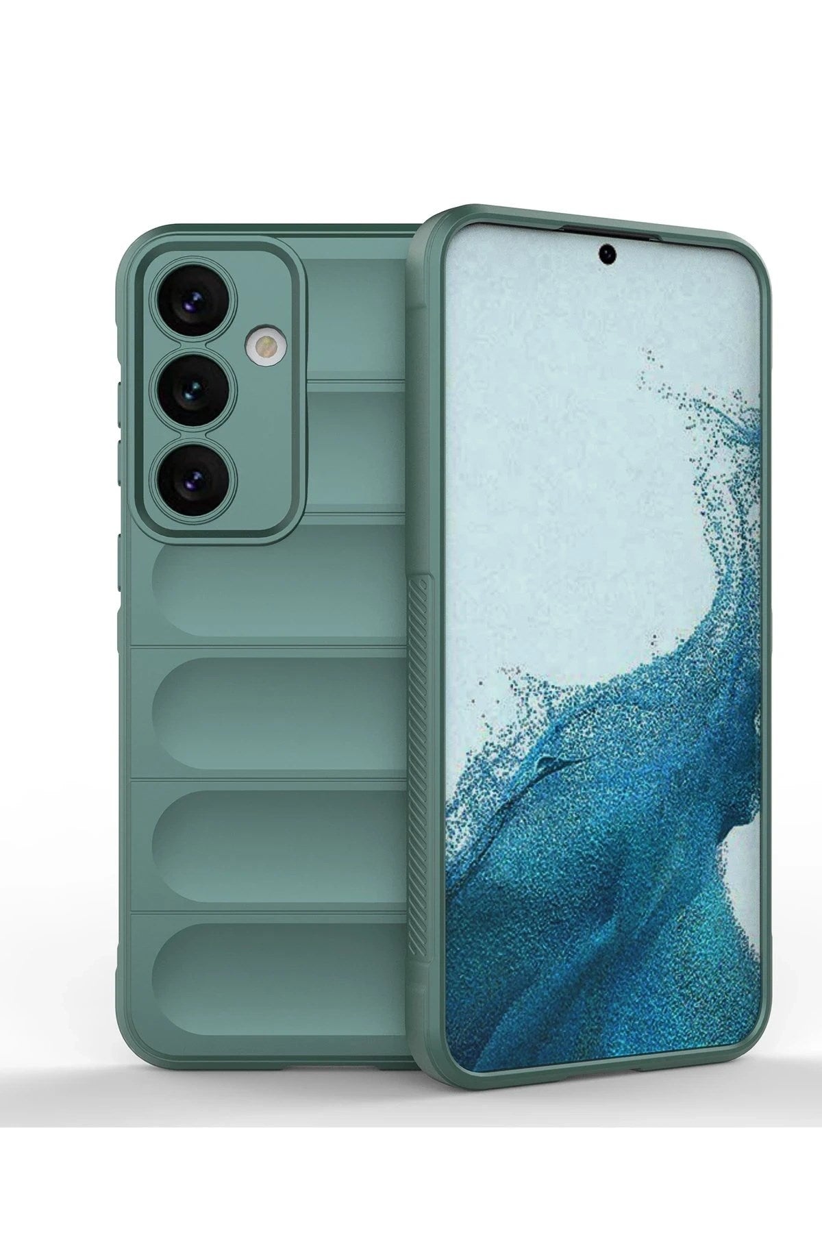 Mey İthalat® Samsung Galaxy S24 Kılıf Optimum Silikon - Koyu Yeşil