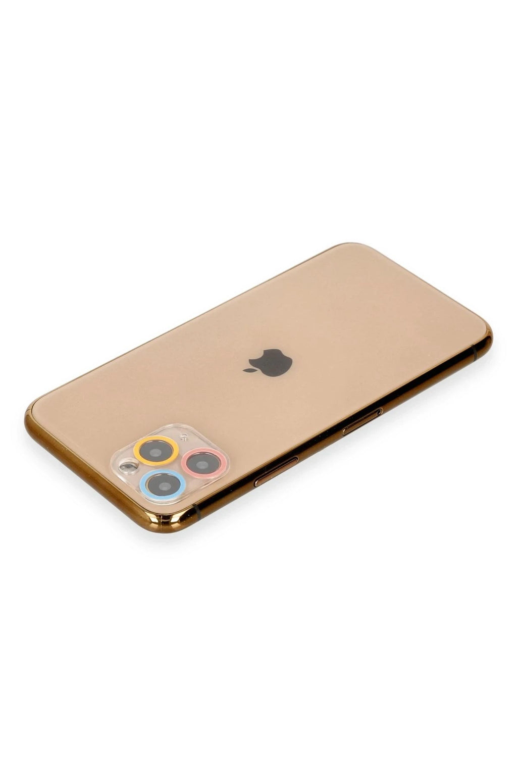 Mey İthalat® iPhone 11 Pro Max Renkli Kamera Lens Koruma Cam - Pembe-Mavi
