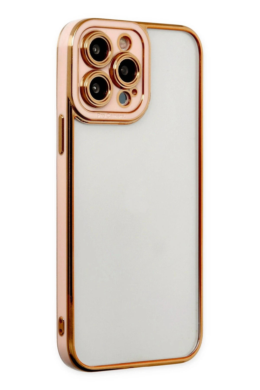 Mey İthalat® iPhone 13 Pro Kılıf Liva Lens Silikon - Rose