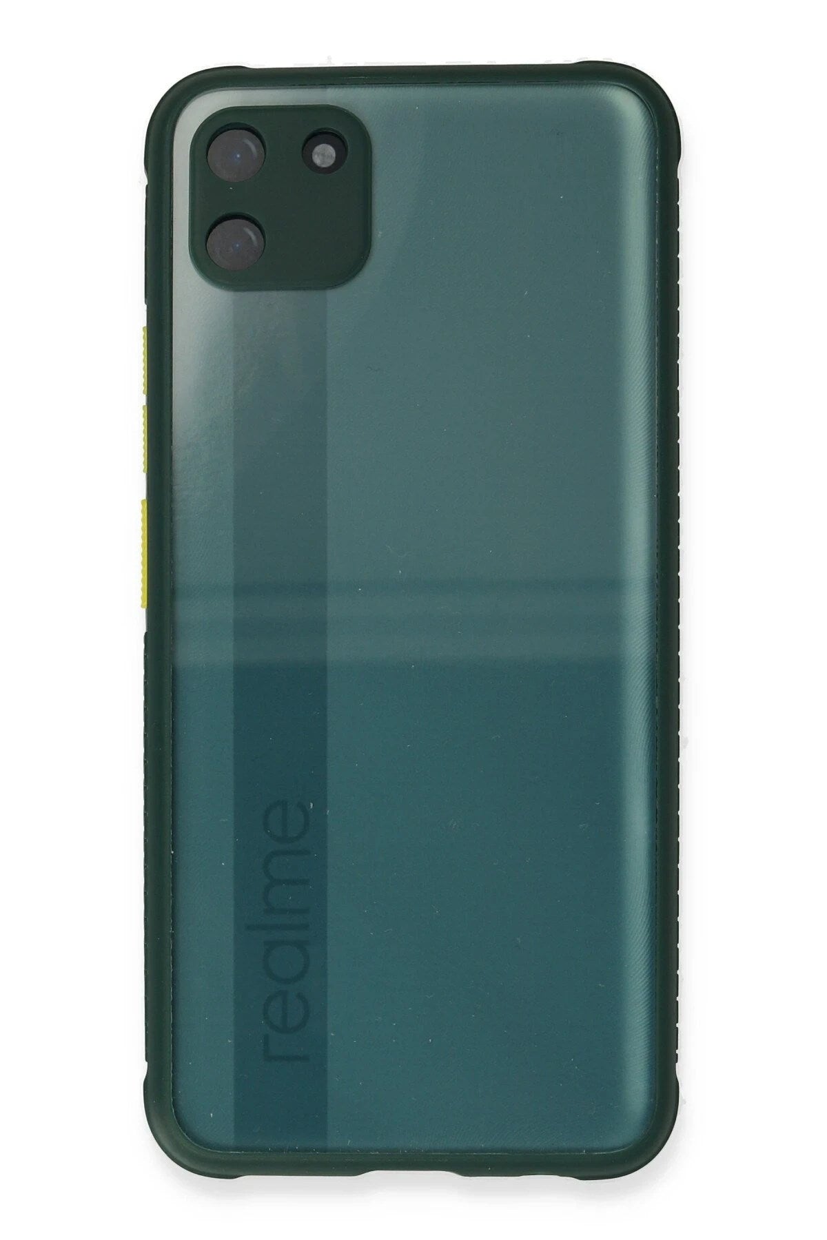 Mey İthalat® Realme C11 Kılıf Miami Şeffaf Silikon - Koyu Yeşil