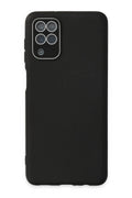 Mey İthalat® Samsung Galaxy A22 Kılıf Lansman Glass Kapak - Siyah