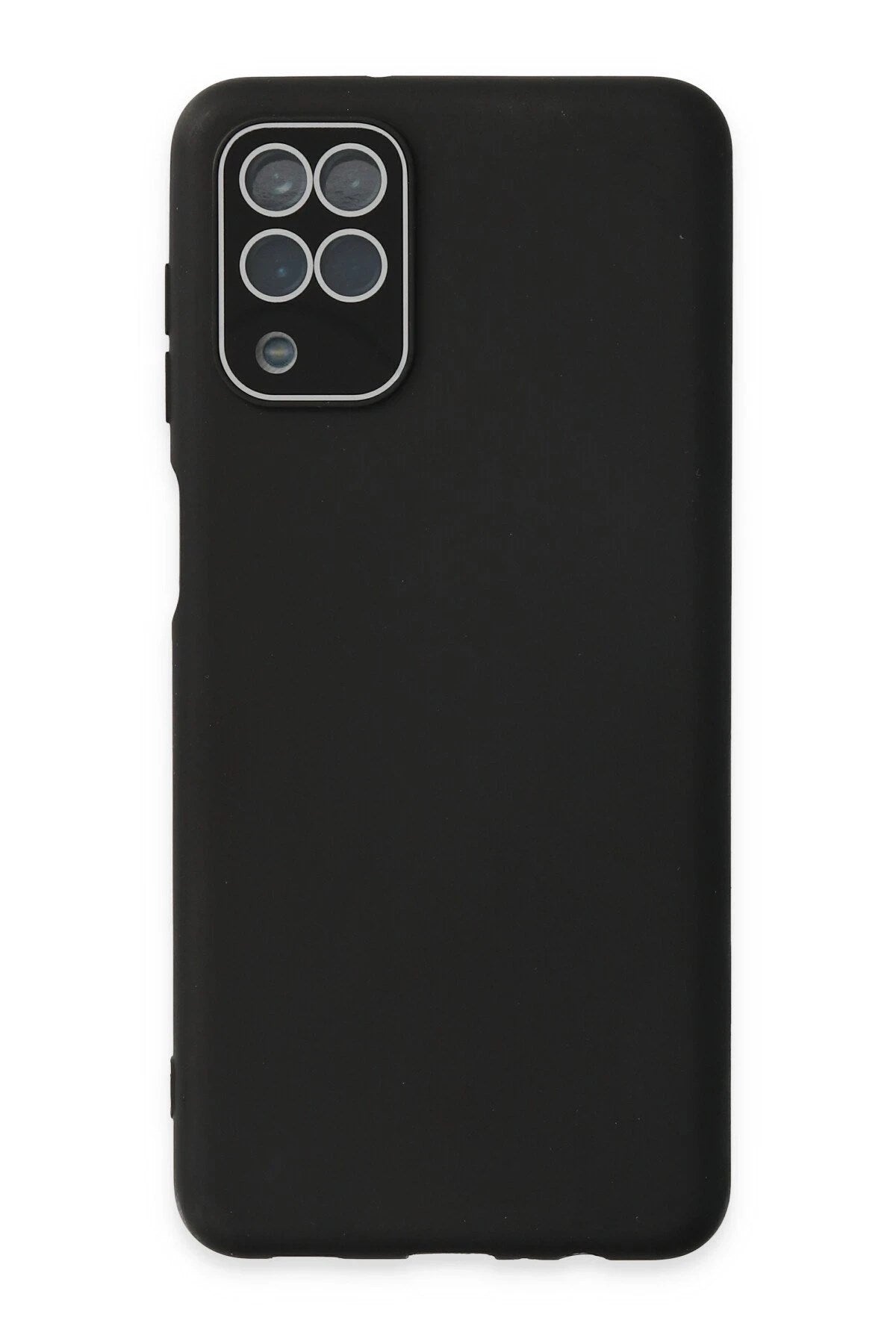 Mey İthalat® Samsung Galaxy A22 Kılıf Lansman Glass Kapak - Siyah