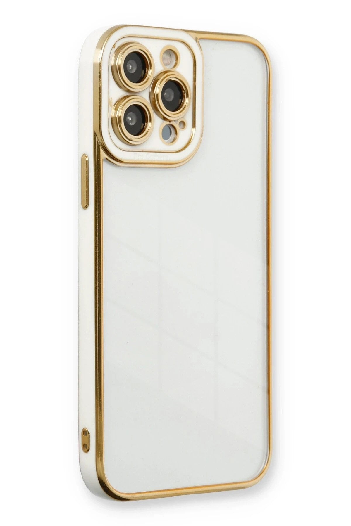 Mey İthalat® iPhone 13 Pro Kılıf Liva Lens Silikon - Beyaz