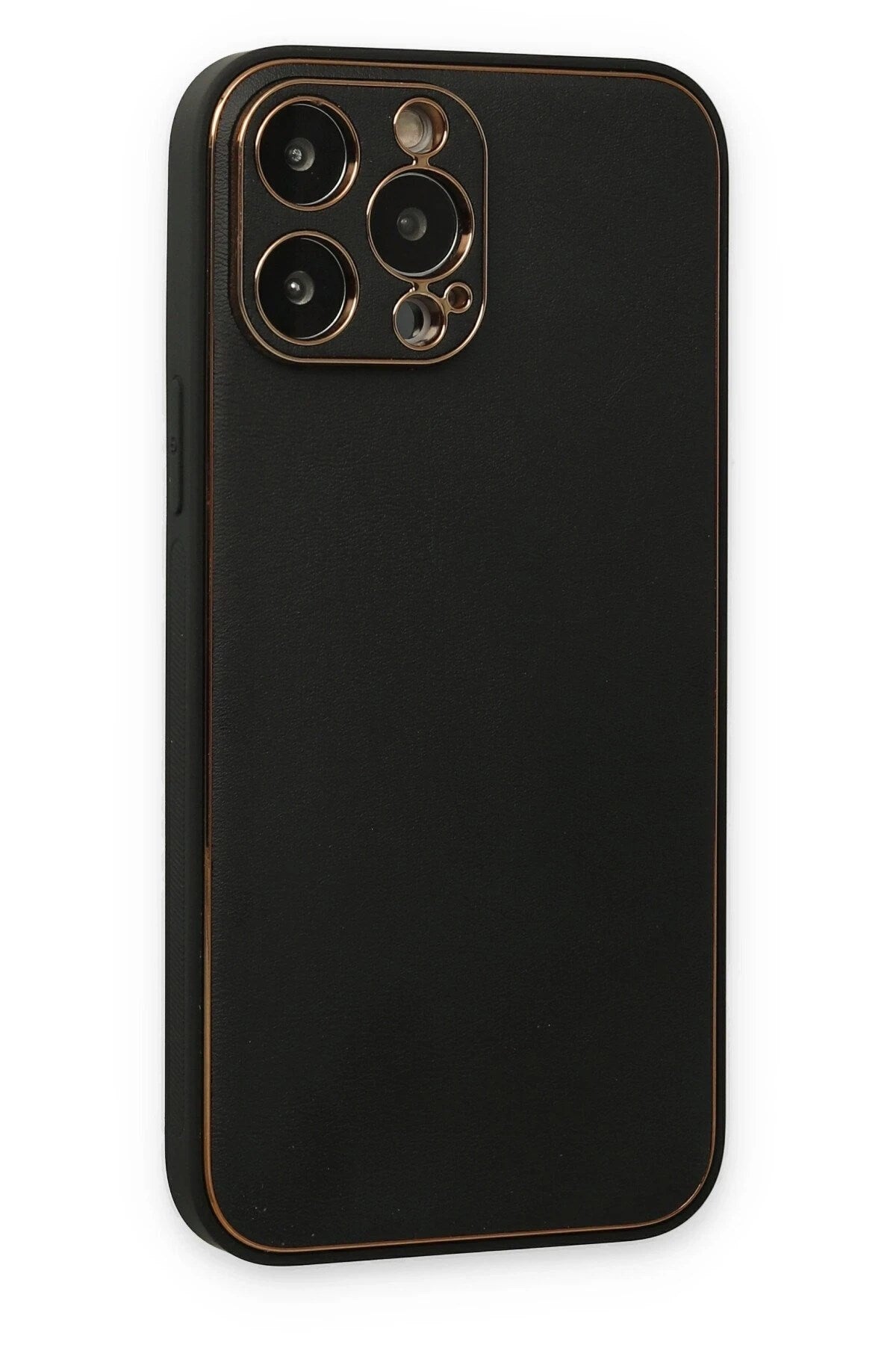 Mey İthalat® iPhone 14 Pro Kılıf Coco Deri Silikon Kapak - Siyah
