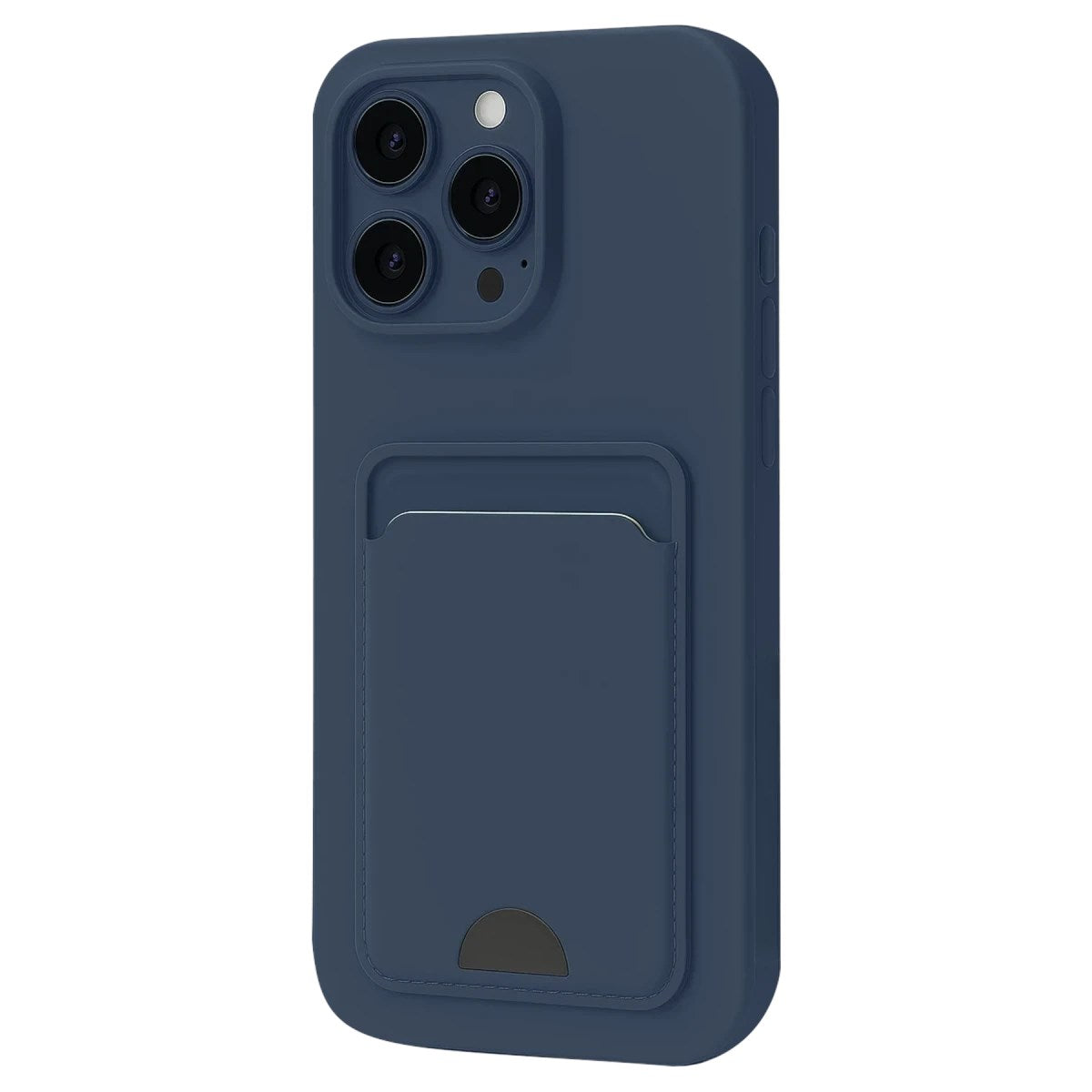 Mey İthalat® iPhone 16 Pro Kılıf Kelvin Kartvizitli Silikon - Lacivert