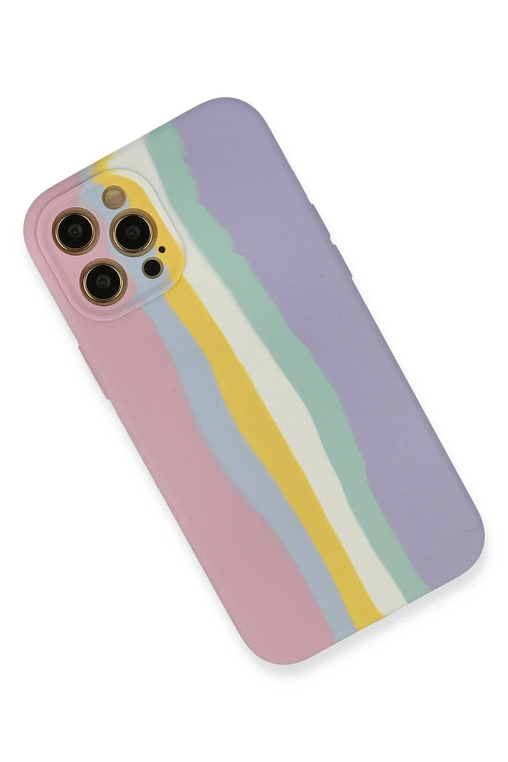 Mey İthalat® iPhone 12 Pro Max Kılıf Ebruli Lansman Silikon - Pembe-Lila