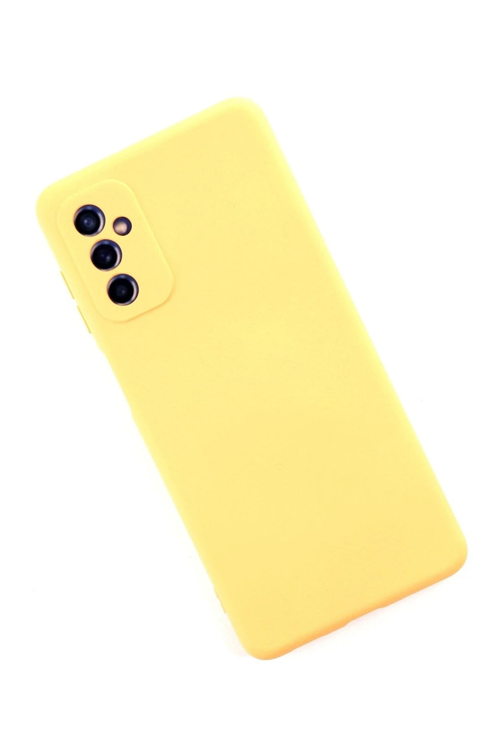 Mey İthalat® Samsung Galaxy M52 5G Kılıf Nano içi Kadife Silikon - Sarı