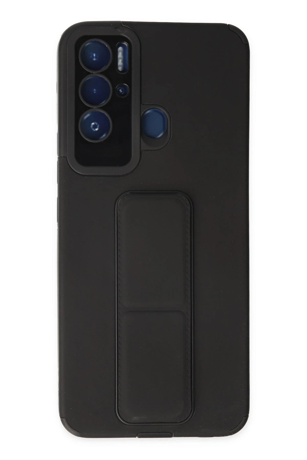 Mey İthalat® Tecno Pova Neo Kılıf Mega Standlı Silikon - Siyah