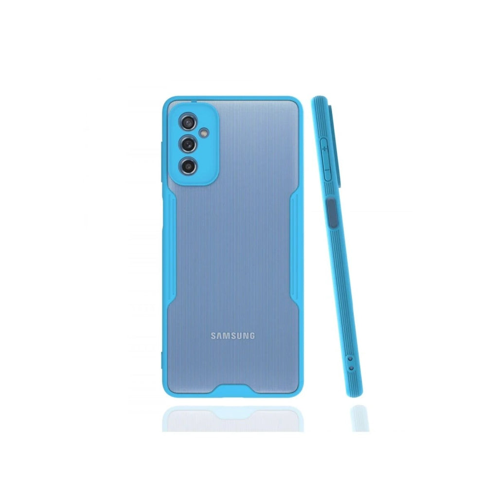 Mey İthalat® Samsung Galaxy M52 5G Kılıf Platin Silikon - Mavi