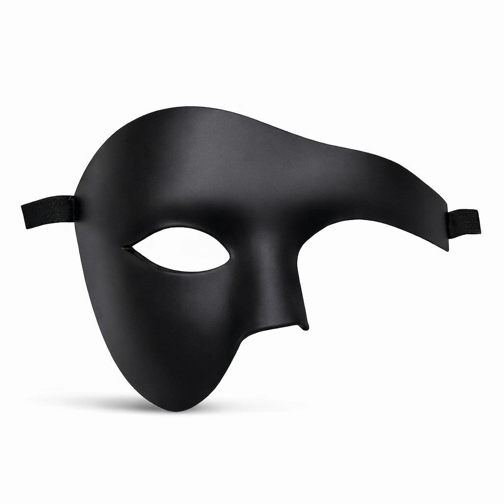 Mey İthalat® Siyah Yarım Erkek Maske – Phantom Parti &amp; Balo Maskesi
