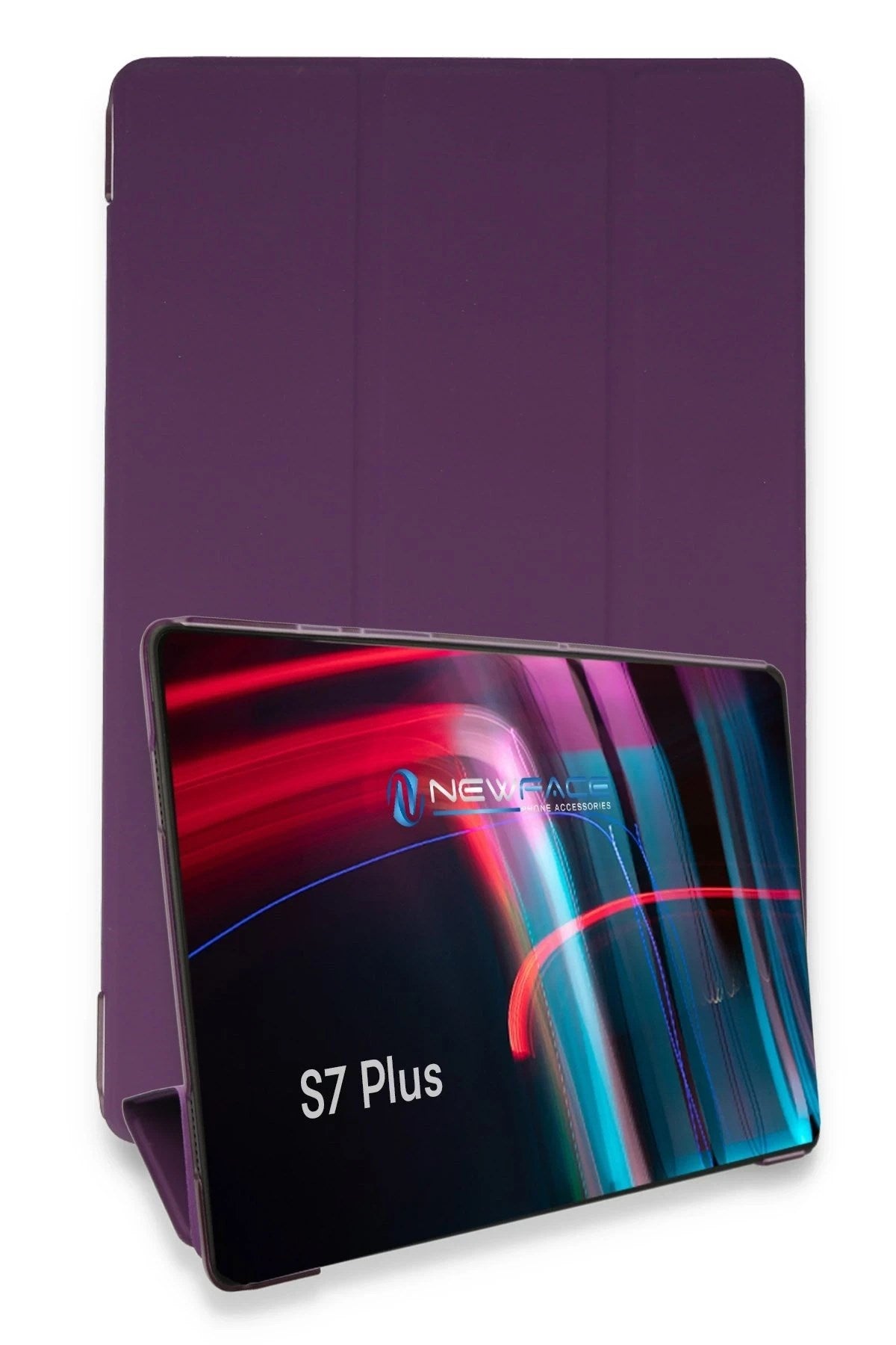 Mey İthalat® Samsung Galaxy T970 Tab S7 Plus 12.4 Kılıf Tablet Smart Kılıf - Mor