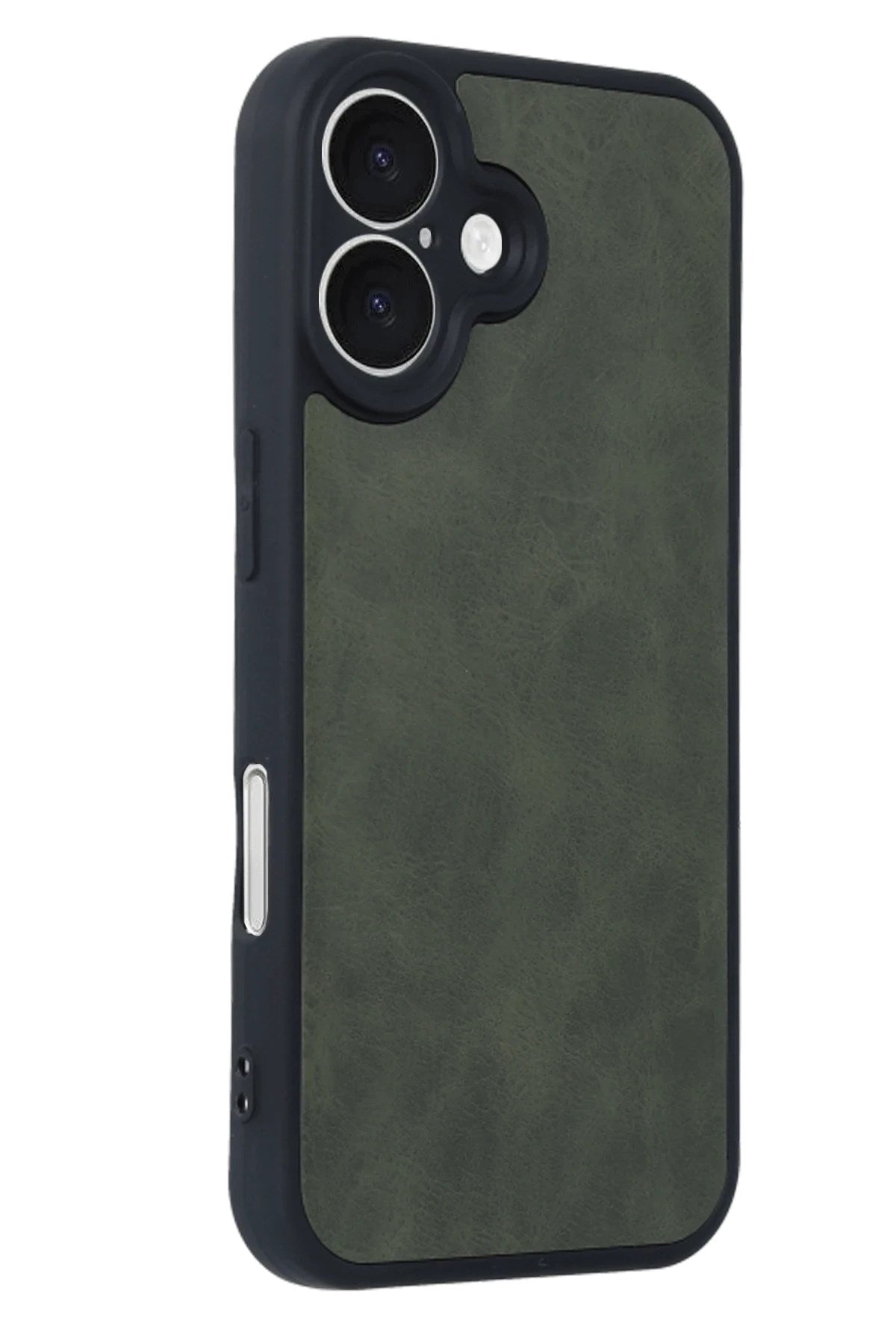 Mey İthalat® iPhone 16 Kılıf Aras Deri Kapak - Koyu Yeşil