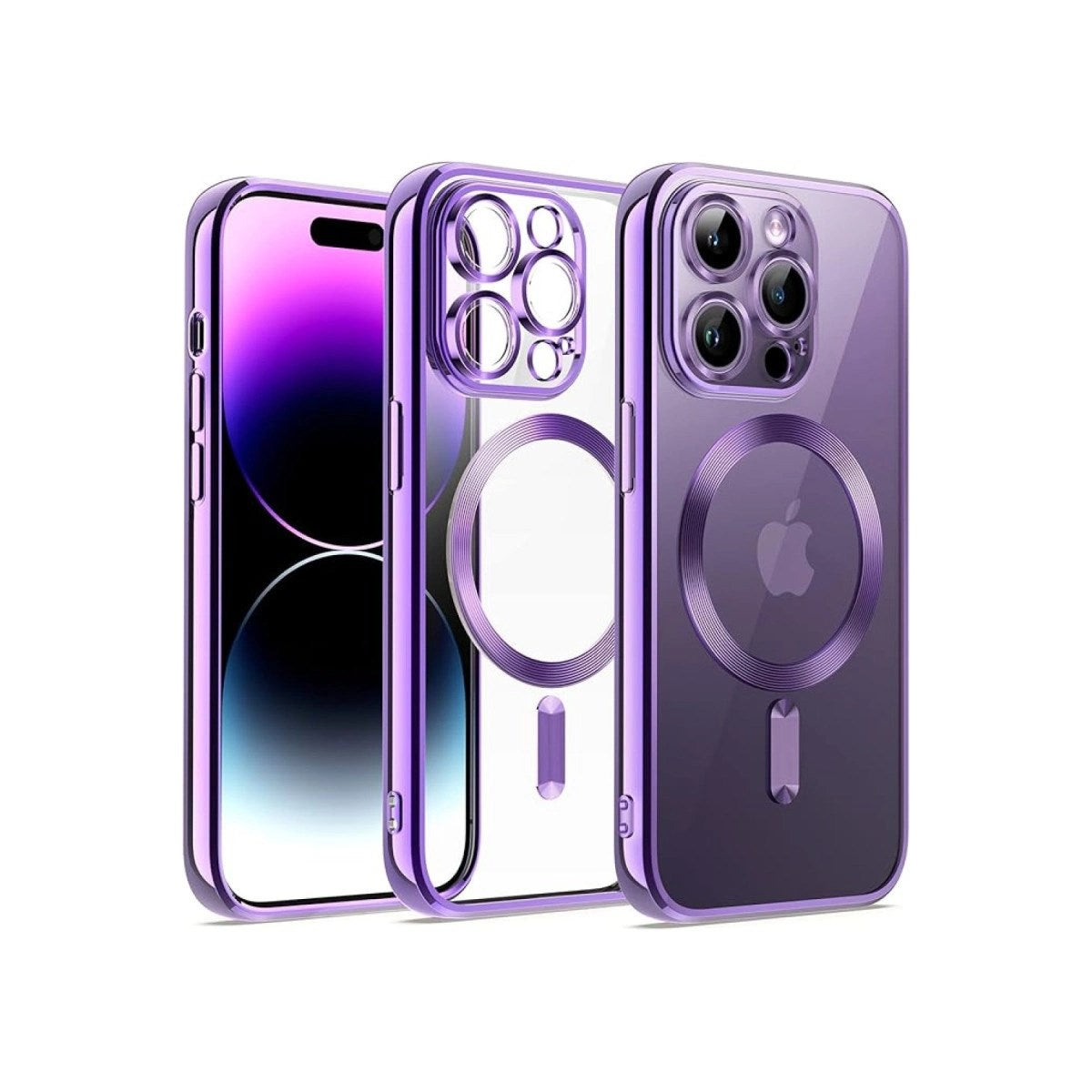 Mey İthalat® iPhone 12 Pro Kılıf Kross Magneticsafe Kapak - Mor