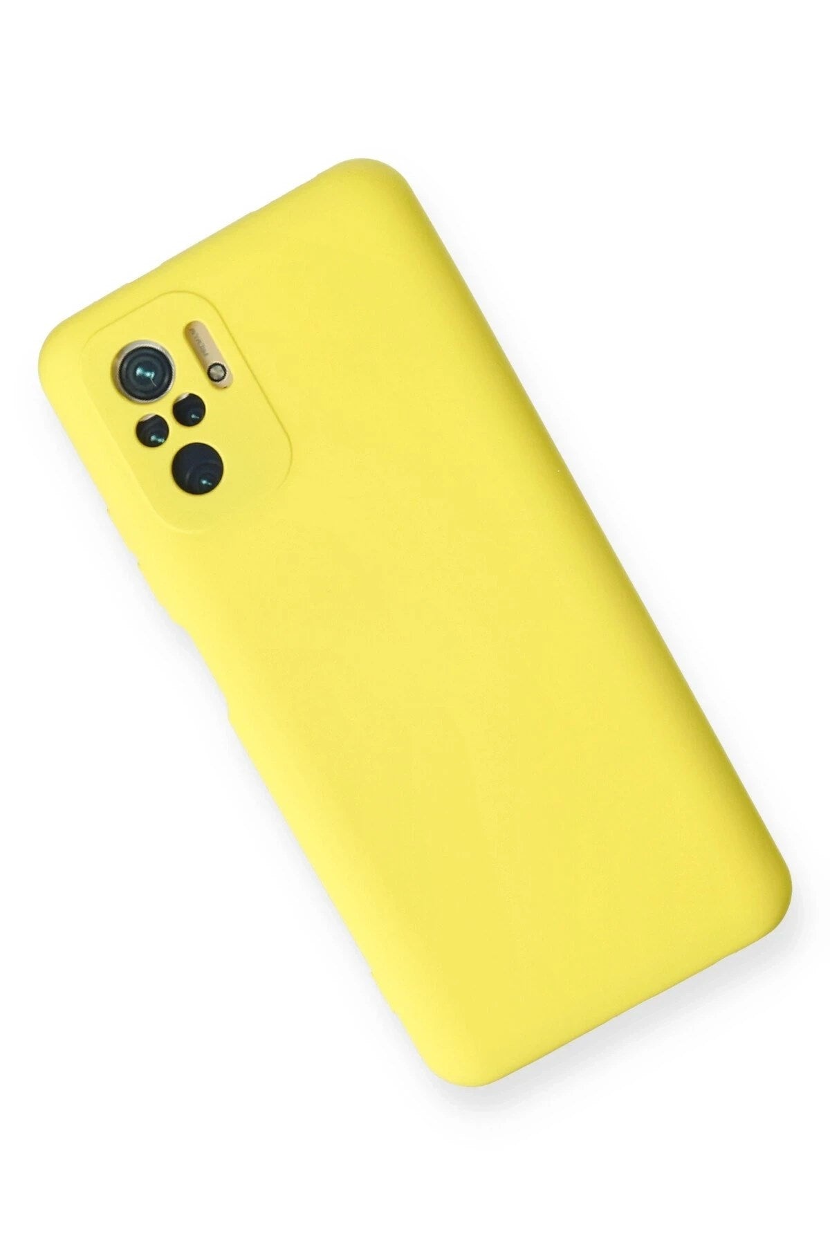 Mey İthalat® Redmi Note 10 Kılıf Nano içi Kadife Silikon - Sarı