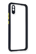 Mey İthalat® Redmi 9A Kılıf Miami Şeffaf Silikon - Lacivert