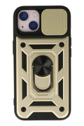 Mey İthalat® iPhone 15 Kılıf Pars Lens Yüzüklü Silikon - Gold