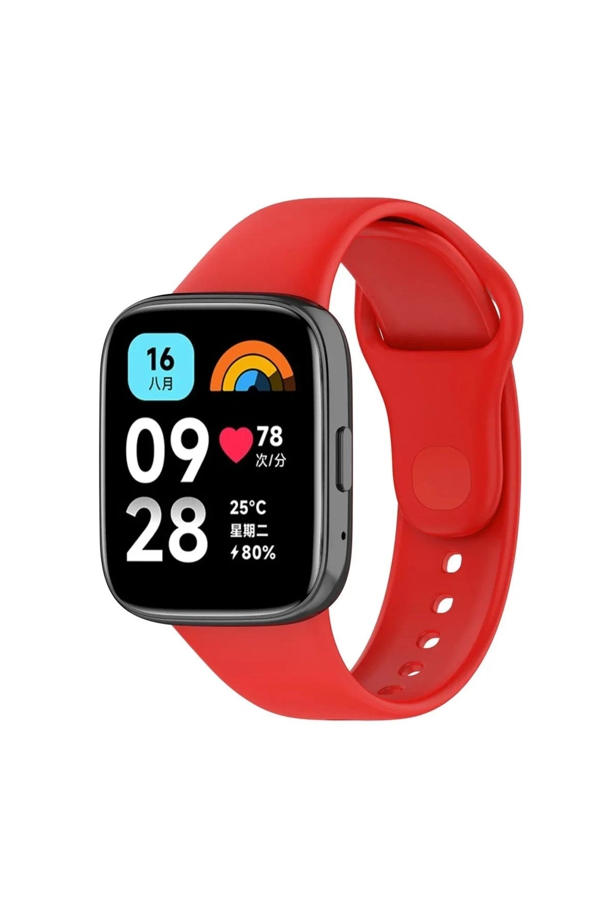 Mey İthalat® Redmi Watch 3 Active Klasik Kordon - Kırmızı
