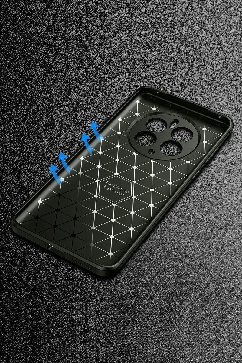Mey İthalat® Realme 12 Pro Plus Kılıf Auto Focus Karbon Kapak - Gri