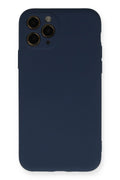 Mey İthalat® iPhone 11 Pro Kılıf Nano içi Kadife Silikon - Lacivert