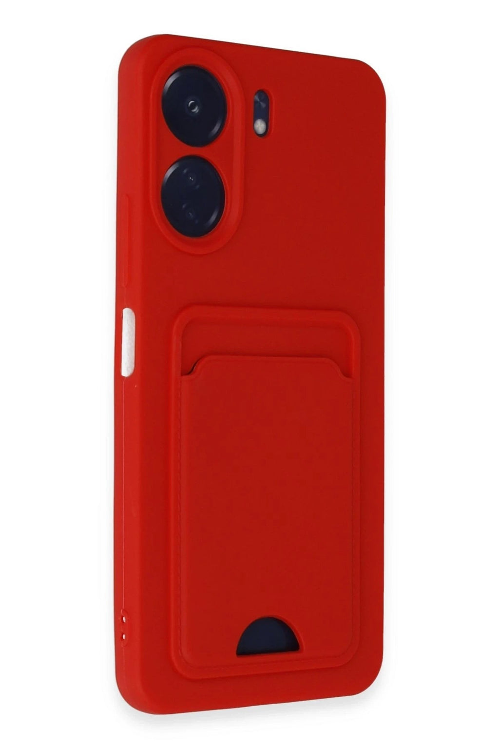 Mey İthalat® Redmi 13C Kılıf Kelvin Kartvizitli Silikon - Kırmızı