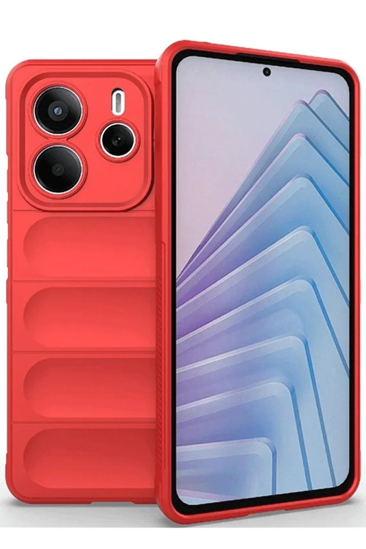 Mey İthalat® Redmi Note 14 4G Kılıf Optimum Silikon - Kırmızı