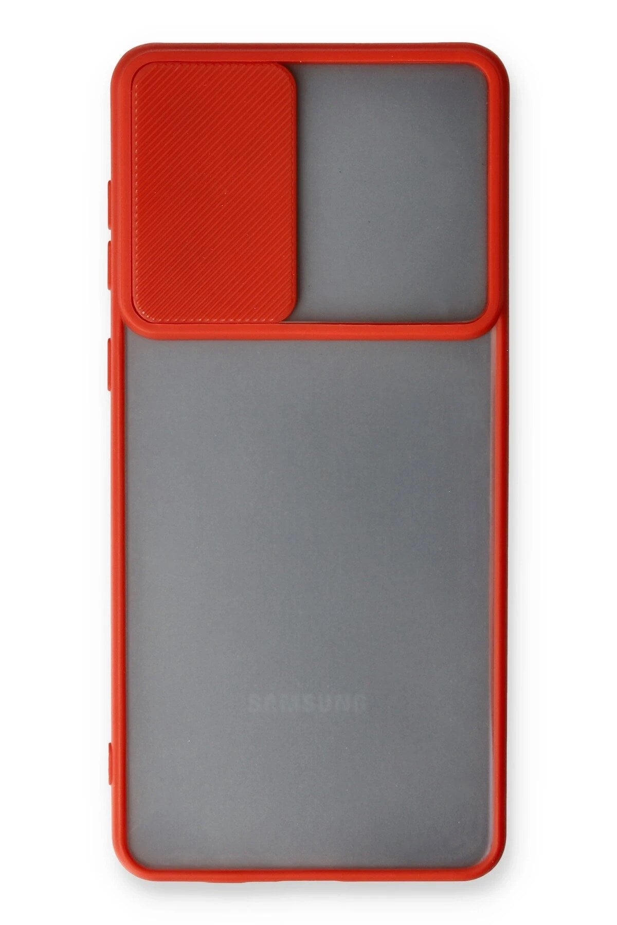 Mey İthalat® Samsung Galaxy A53 5G Kılıf Palm Buzlu Kamera Sürgülü Silikon - Kırmızı