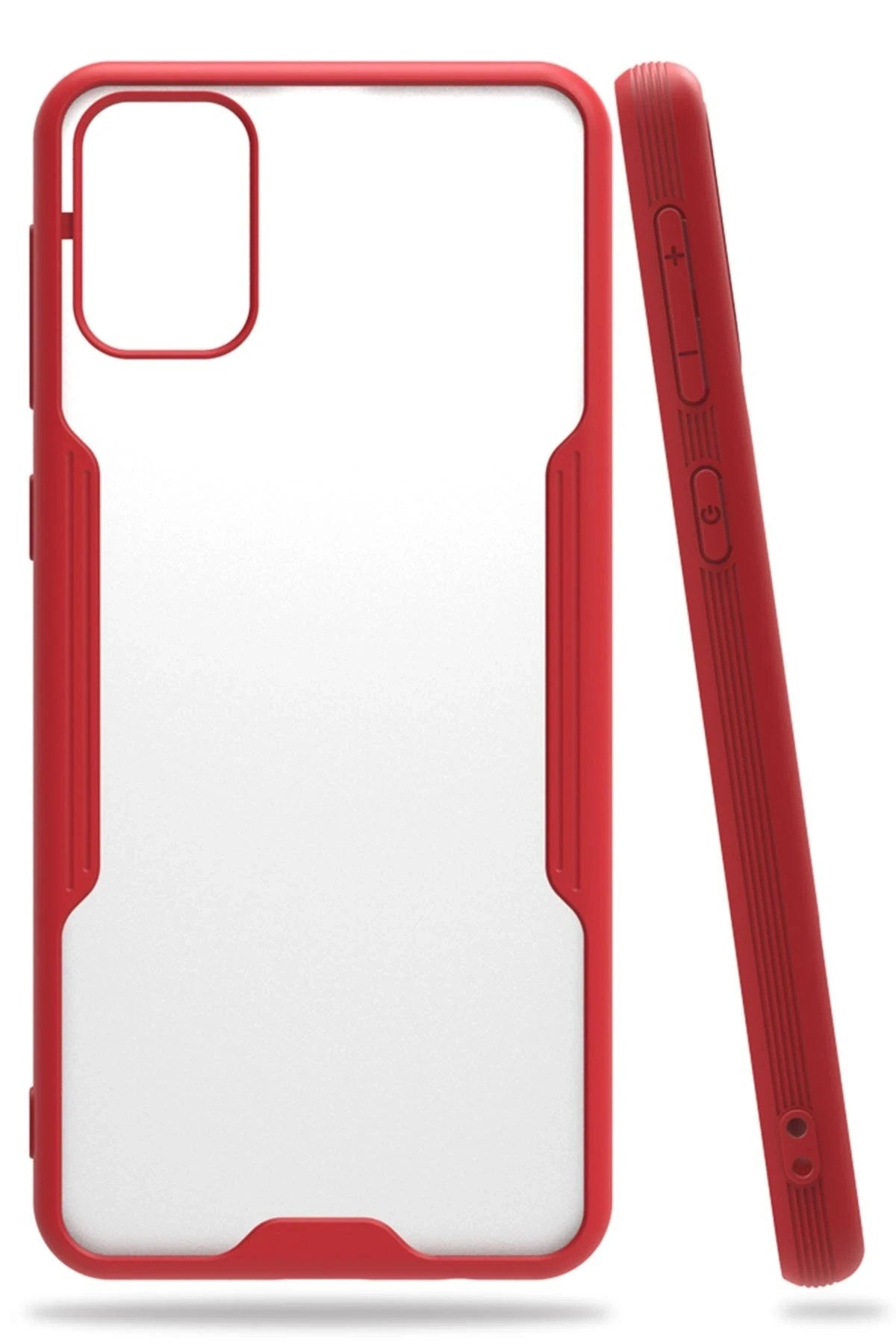 Mey İthalat® Samsung Galaxy M31 Kılıf Platin Silikon - Kırmızı