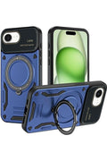 Mey İthalat® iPhone 16E Kılıf Joy Lens Standlı Kapak - Lacivert