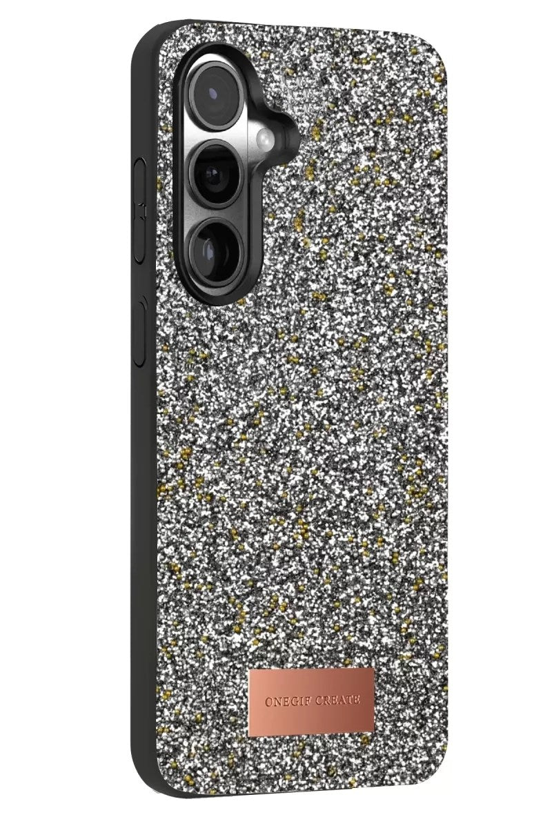 Mey İthalat® Samsung Galaxy S25 Bright Simli Kapak - Gold