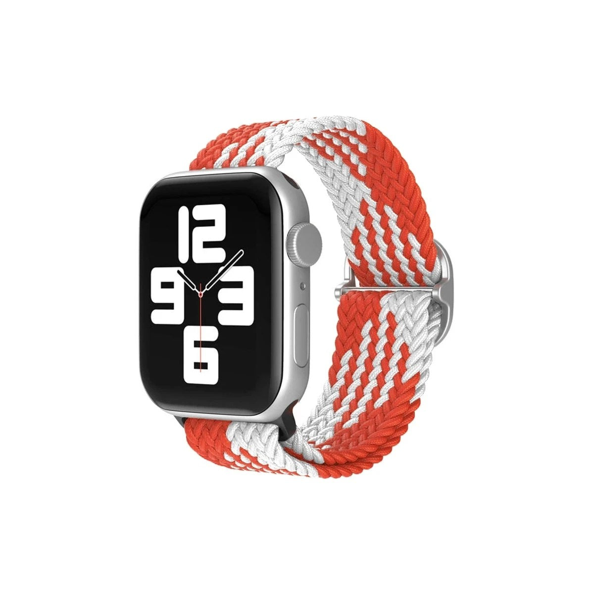 Mey İthalat® Watch 22mm Star Kordon - Beyaz-Kırmızı