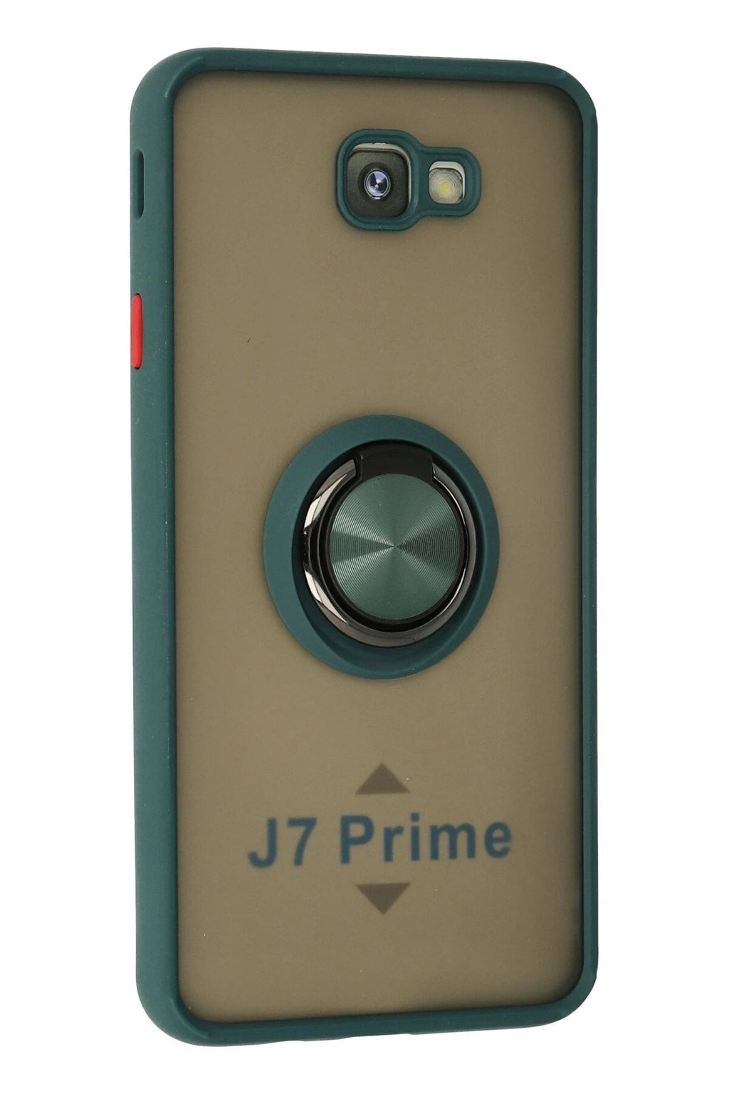 Mey İthalat® Samsung Galaxy J7 Prime Kılıf Montreal Yüzüklü Silikon Kapak - Yeşil
